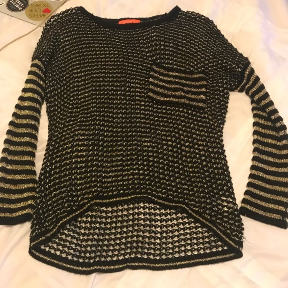 Boutique black and gold sweater